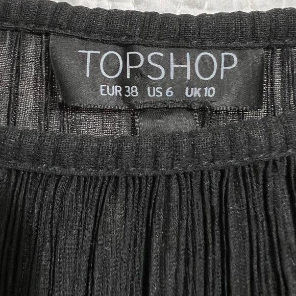 TOPSHOP Womens Black Pleated Off Shoulder Crop Top, Size 6, -#325 - Picture 6 of 9